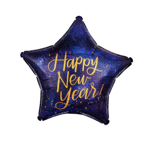 Picture of HAPPY NEW YEAR MIDNIGHT HOLOGRAPHIC FOIL BALLOON